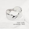 Interlocking Ring Open Bangle - European & American Light Luxury Design for Women