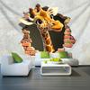 1 Stück Extra Große Niedliche Giraffe Durchbruch Wandteppich Geburtstagsgeschenk Party Dekoration Live-Übertragung Hintergrundtuch