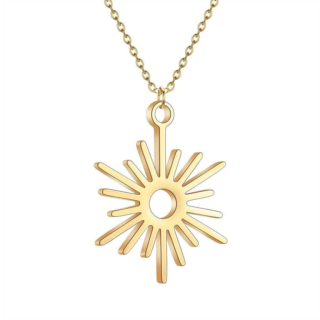 Kinitial Birth Flower Pendants Necklaces For Women Jewelry Ankh Cross Egyptian Leaves Moon Sun Butterfly Chain Choker Collares