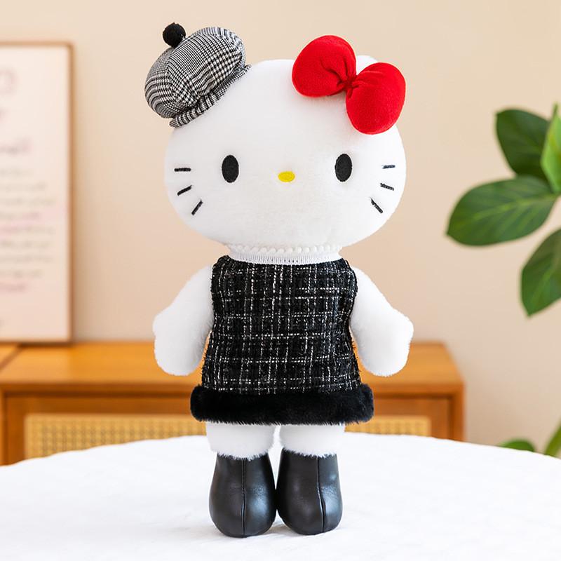 Hello Kitty Plush Toy Keychain With Heart Clip For Bag Decoration And Collectible Gift