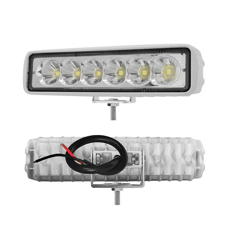 6 Inch 6 LED 18W White Off Road Excavator Work Light Bar LED Work Lamp For Truck For ATV Boat Car Driving Assistance Lights
