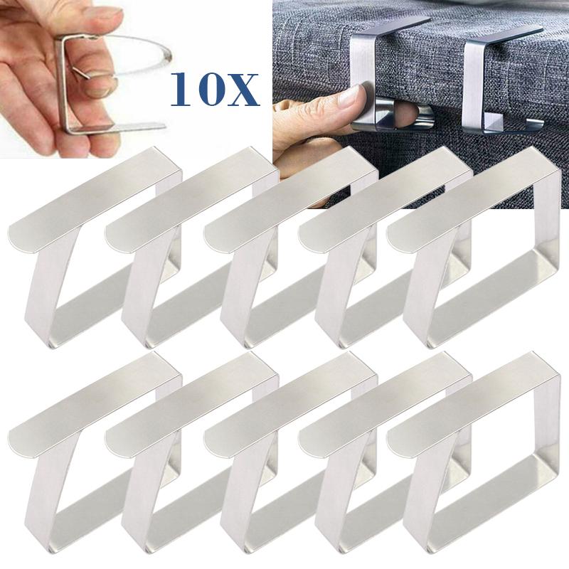 Buy Maijiabao 10pcs Stainless Steel Tablecloth Clamps Tablecloth Clamp
