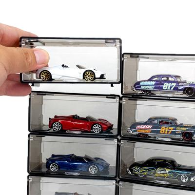 1Pcs Transparent Dustproof Stackable Storage Box Without Car Diecast Model Car Display Box Children Alloy Car Model Storage Box