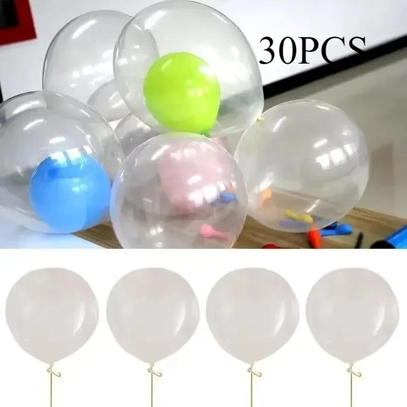 30Pcs Transparent Latex Balloons Decor Suitable Wedding Decoration The Bathroom Can Also Be Beautiful Atmospheric Party Supplies