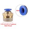 PC Male Thread Brass Pneumatic Quick Connectors 4~16mm Pipe to /8" 1/4" 3/8" 1/2" 3/4" Male Thread Air Pump Straight Joints 2Pcs