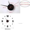 Horloge Murale Design Moderne 2025 3D DIY Quartz Montres Mode Autocollants Miroir Acrylique Décoration Intérieure Salon Horloge