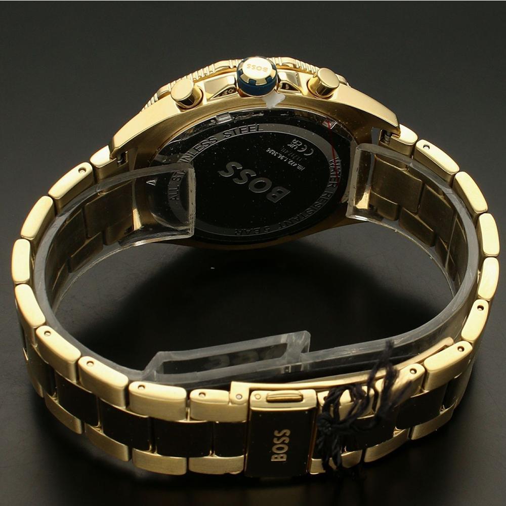 Hugo Boss 1513973 Men's Watch Gold Strap Blue Dial 44 Mm + Box