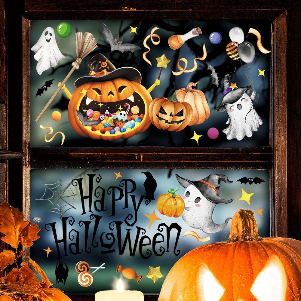 Festive Interior Decorations Halloween Decoration Halloween Decoration Stickers Halloween Glass Decals PVC Material
