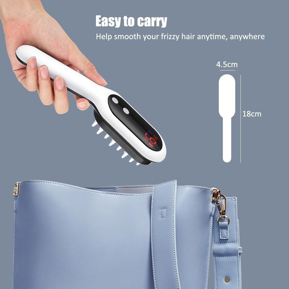 3 gears Electric Massage Comb Meridian Head Massager Anti-hair Loss Red Light Blue Light Magnetic Therapy Massage Hair Care Device 18*4.5*3cm