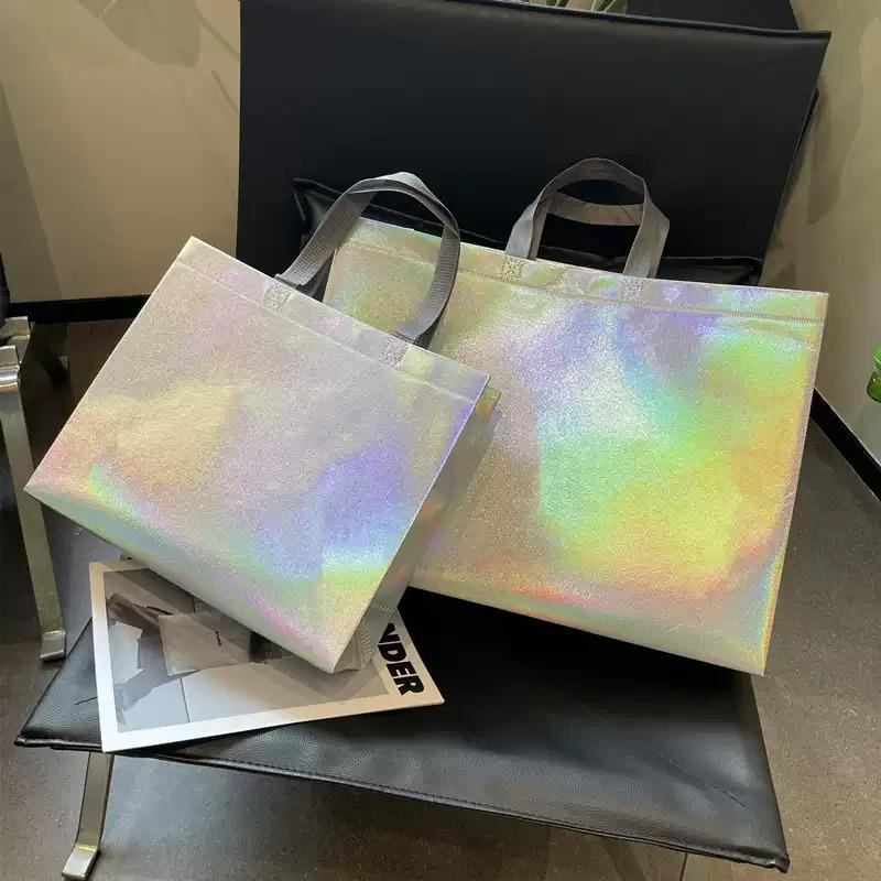 10/20PCS Non Woven Tote Bag Reusable Shopping Gift Bag for Women Clothing Fashion Store Eco Friendly Handbag Carry Bag