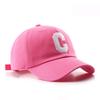 Gorra de béisbol estilo coreano Moda retro Gorra con visera Bordada con letra C grande Visera para protección solar al aire libre Gorro para hombre y mujer