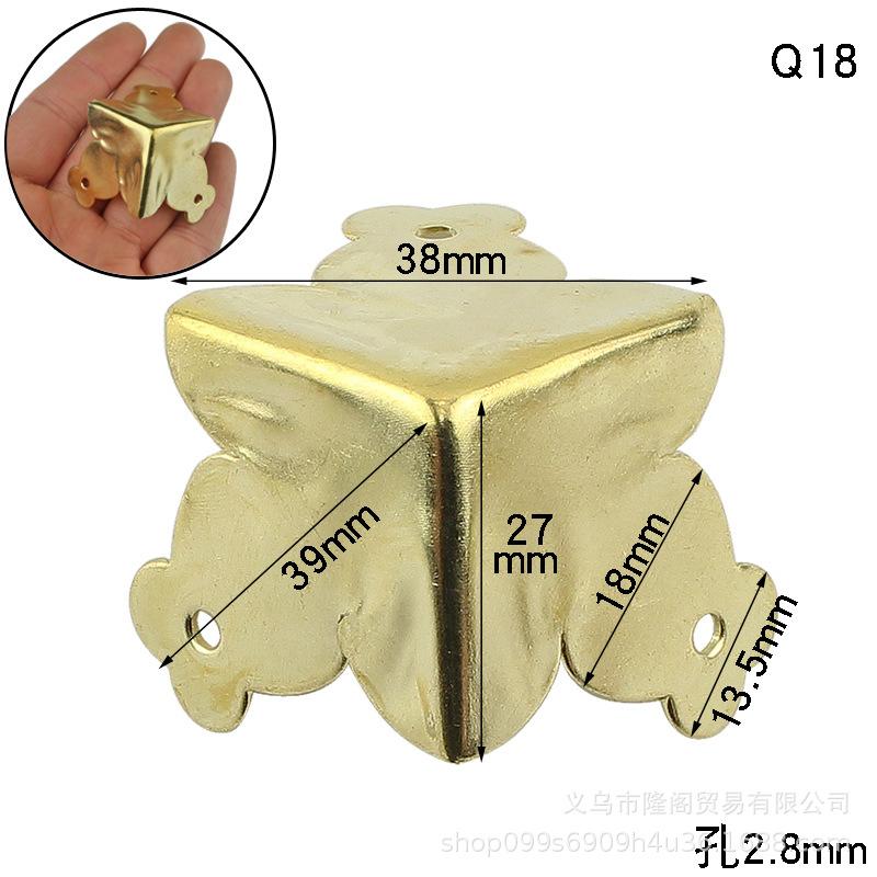 20Pack Furniture Antique Bronze Triangle Edge Metal Corner Guard for Storage Box Jewelry Case Cabinet Coffee Table Wooden Chest