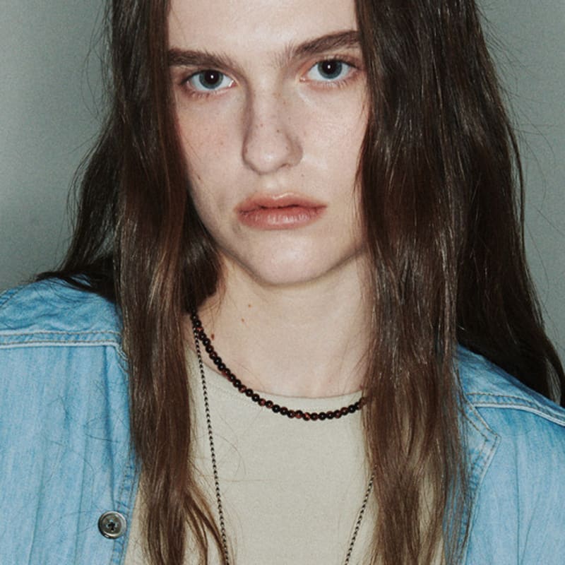 

August Harmony 925silver Tiny Tiger Eye Necklace / 2color Black Tiger