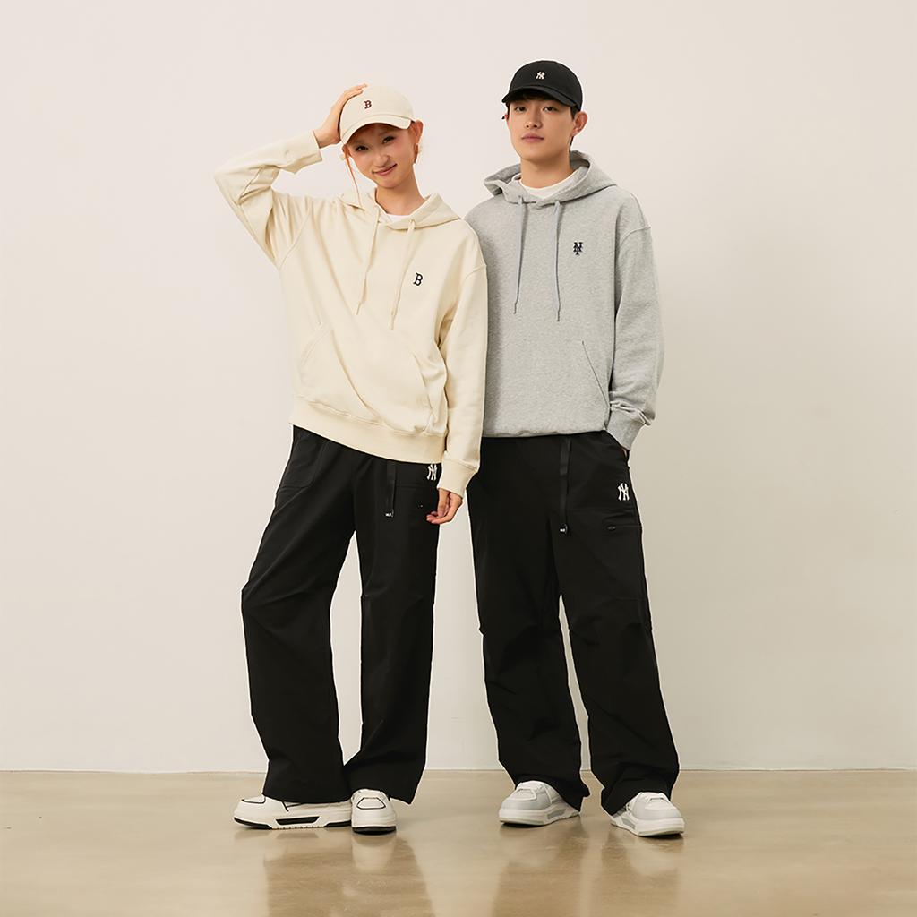 New MLB New York Yankees Basic Collection FW24 Casual Pants Unisex Black 3AWPB0446-50BKS