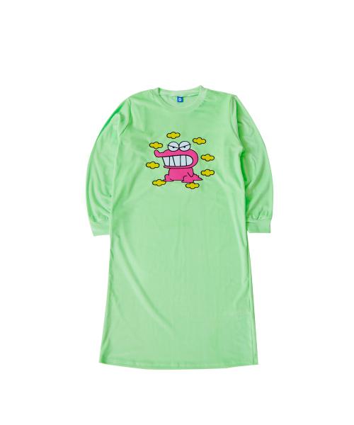 [DANCOMMA] Crayon Shin-chan Chocobi Long-sleeved Microfiber One-piece Pajamas [Shipped from Korea] 100% Authentic S