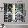 2pcs, Curtains&Window Treatment Swan Durable Polyester (without rod) Stuff Clearance for Bedroom, Kitchen, Office & Living Room