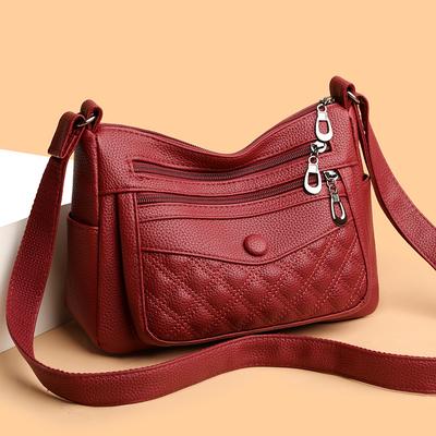 Borsa da Donna Lingge Borsa a Tracolla in Morbida Pelle Borsa per Madre di Mezza Età Borsa a Spalla