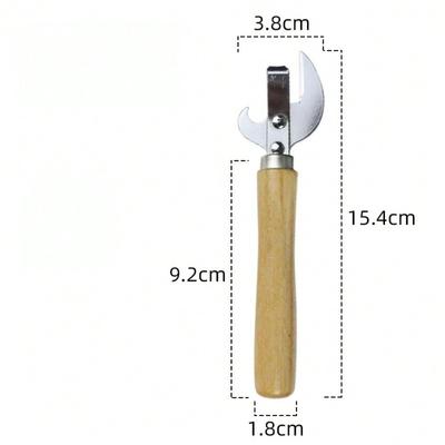 Premium Blikopener Met Houten Handvat - Gemakkelijk Vast te Pakken, Handmatige Pot- En Flesopener Voor Keuken, Restaurants En Bars