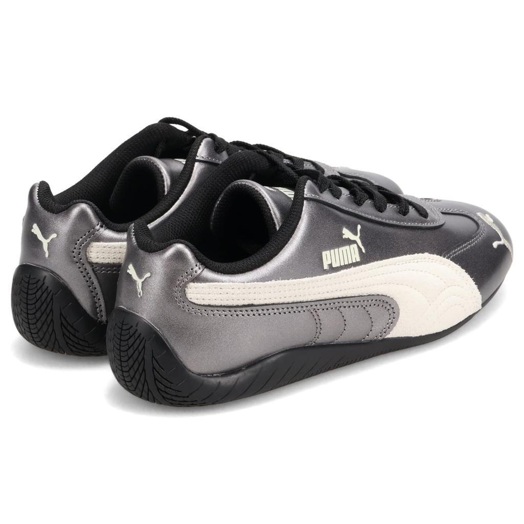 PUMA Speedcat Metallic Sneakers Sleek Low-Profile Driving Shoes Black 22.5cm 403689