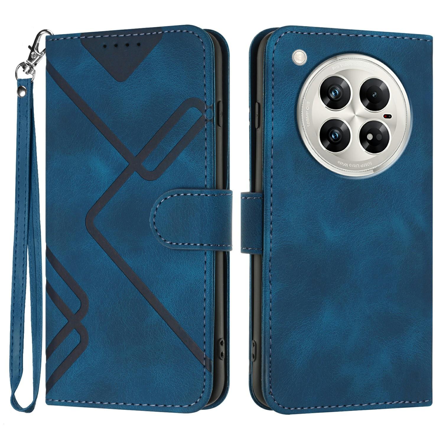 

YX0040 For Infinix Zero 40 4G/5G Case Leather Phone Cover Geometry Pattern Sapphire