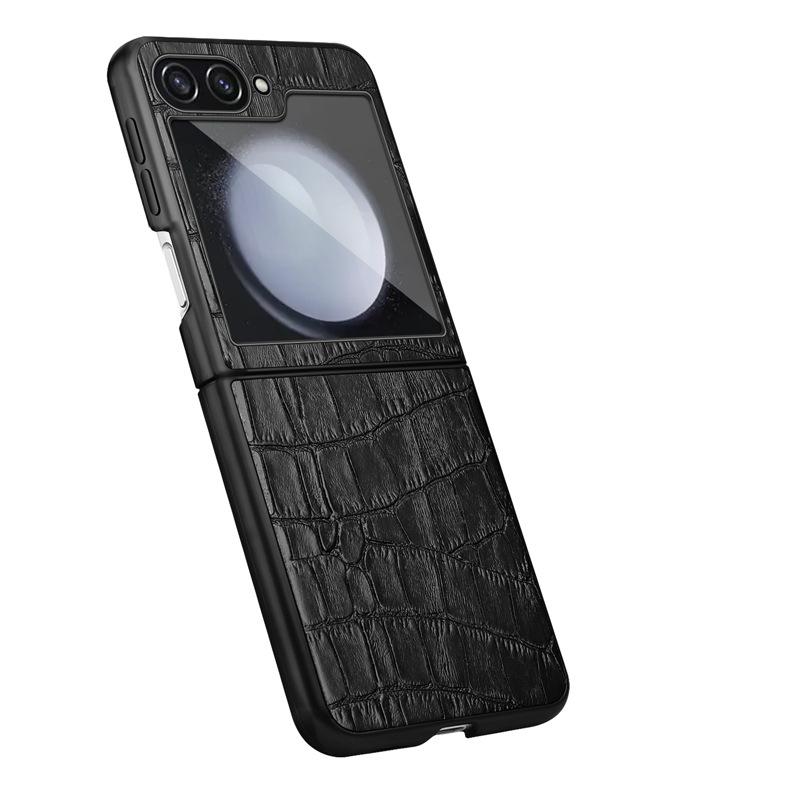

Suitable for Samsung Zflip6 Mobile Phone Case Folding Screen Flip5/4 Leather Fold5 Full-inclusive W23 Business W24 Leather Case Samsung W 22Flip