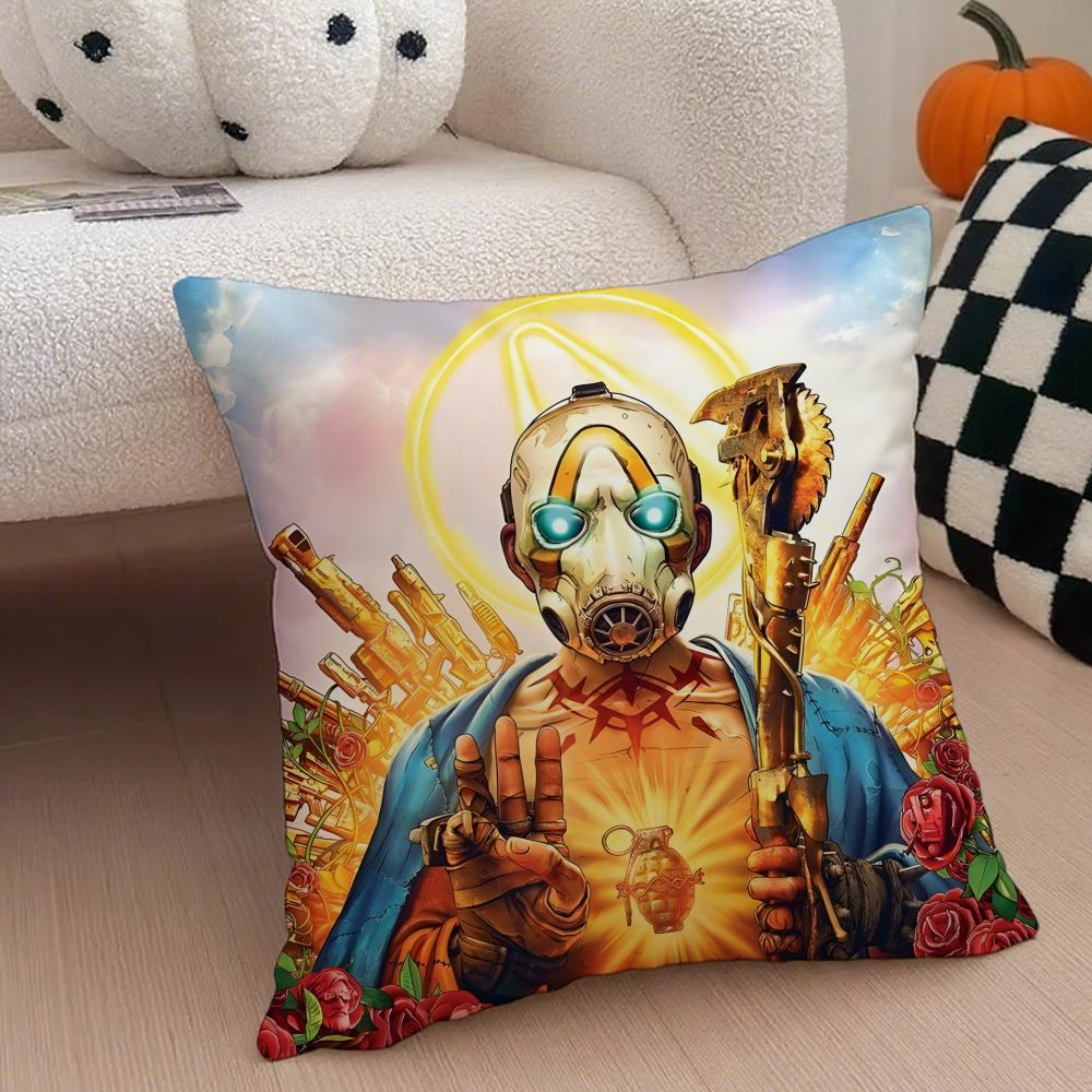 Chaotic and Irreverent BBorderlands Game Cushion Cover Throw Pillow Cover Hidden Button Durable Polyester Chair Cushion