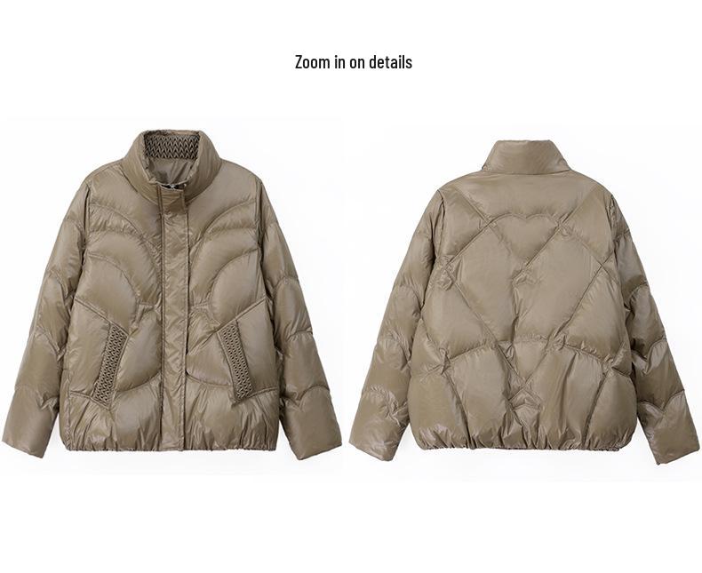 2024 Korean Style Women's Shiny Down Jacket - Winter Fashion Loose Fit, Thick Warm Coat for Mid-Aged Women