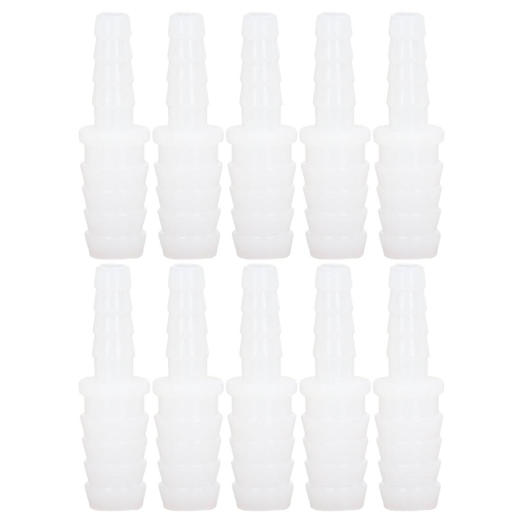 10Pcs Hose Fitting PE Tube Connector Barb Reducer Joint Straight Through Set Kit