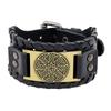 Direct Factory Sale Retro Punk Leather Woven Bracelet Hot Cross-Border Nordic Viking Style Fashionable Bangles for Men