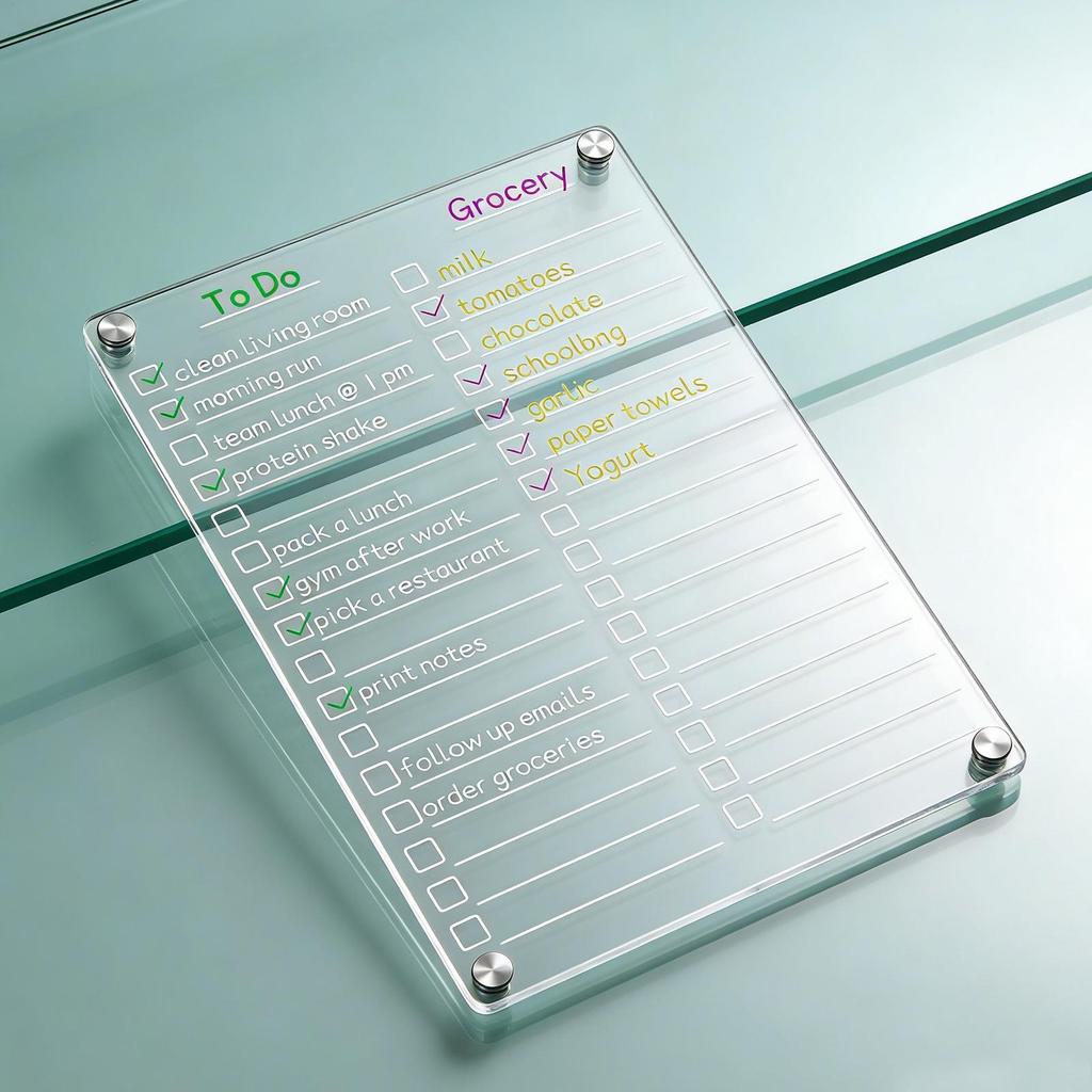 New Fridge Magnetic Whiteboard Reusable Task Planning Whiteboard Clear Dry Erase Memo Board Refrigerator For Planning Note Wall