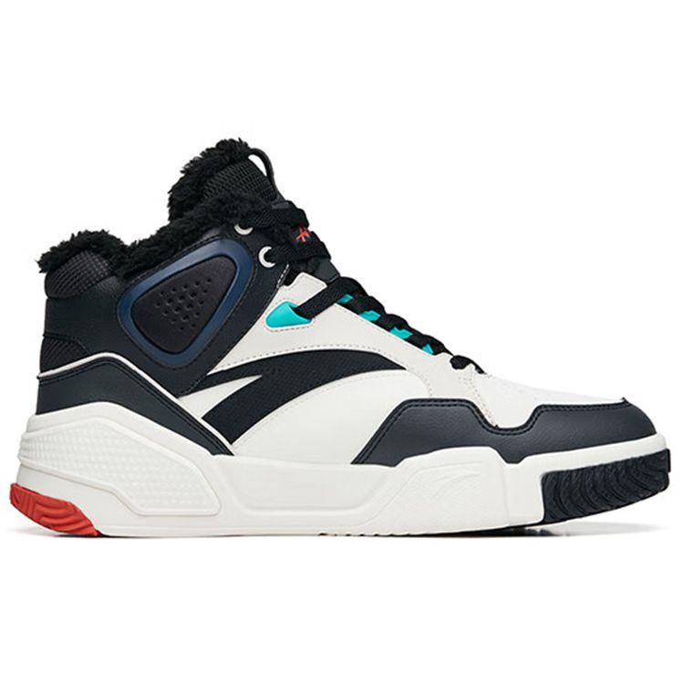 Anta Flame High-Top Skate Shoes Men Skate Shoes White Black Gray 112248990R-3