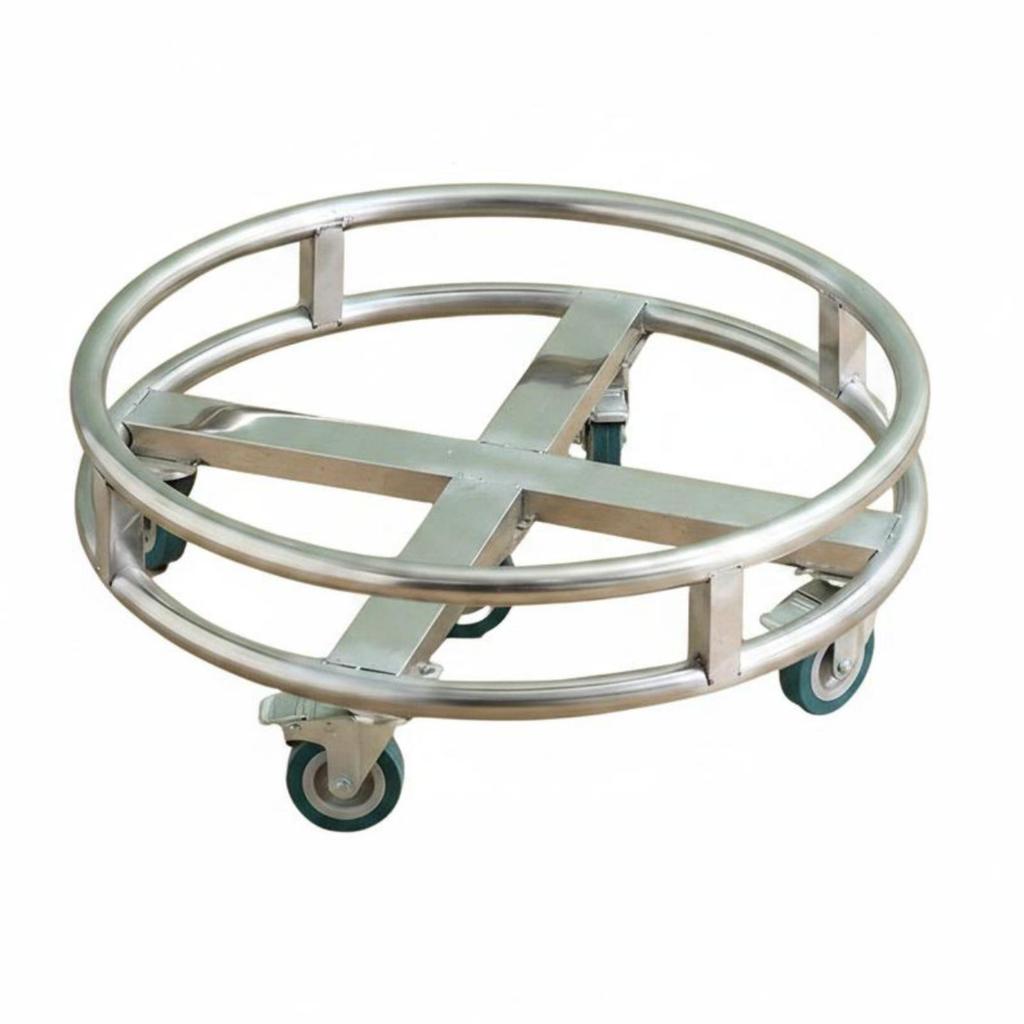 Stainless Steel Soup Bucket Cart Wheeled Insulated Trolley Food Service