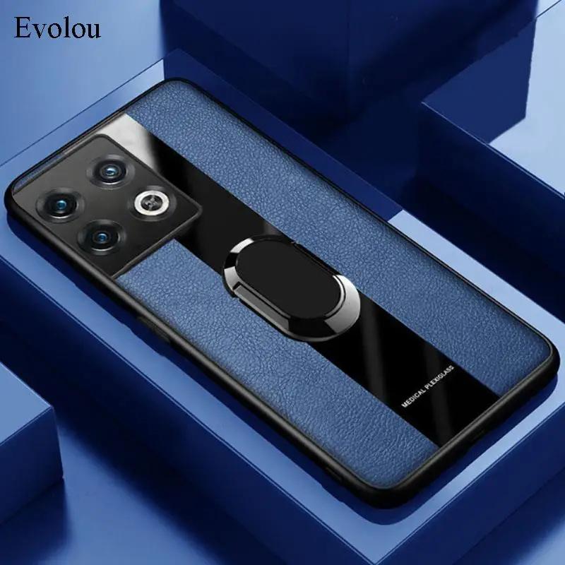 Plexiglass PU Leather Phone Case For Xiaomi 14T Pro Magnetic Metal Ring Stand Holder Shockproof Protect Cover For Xiaomi 13T Pro
