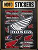 FOR HONDA RACING All Purpose Reflective Waterproof Scratch Blocker Decal Car Bike Helmet Cup Refrigerator Decorative Stickers