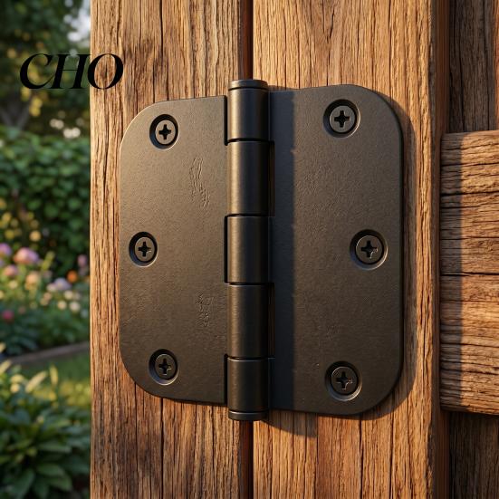 Rotatable Door Hinge 1/5Pcs Rounded Matte Black Hinges Flat Iron Bifold Residential Standard Bedroom Indoor House Hardware Essentials Accessories