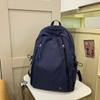 Casual Soft Nylon Backpack Large Capacity Lightweight Shoulder Bag Solid Color Travel Backpack
