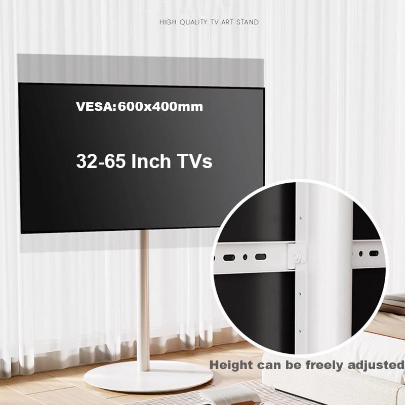 Rolling TV Stand for 32-65 Inch TVs, Portable Mobile TV Cart On Wheels Tall Universal Floor Stands with Swivel Mount Fit Corner