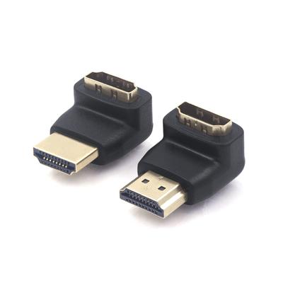 VCE HDMI-kontakt 90 grader 270 grader set konverteringsadapter HDMI-förlängning 4K hane till hona HDMI-kabel riktningsändring TV-sticka kompatibel Guld