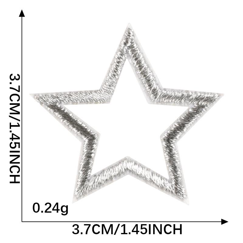 Korean DIY Embroidered Star Self-Adhesive Patch - Clothing Accessory