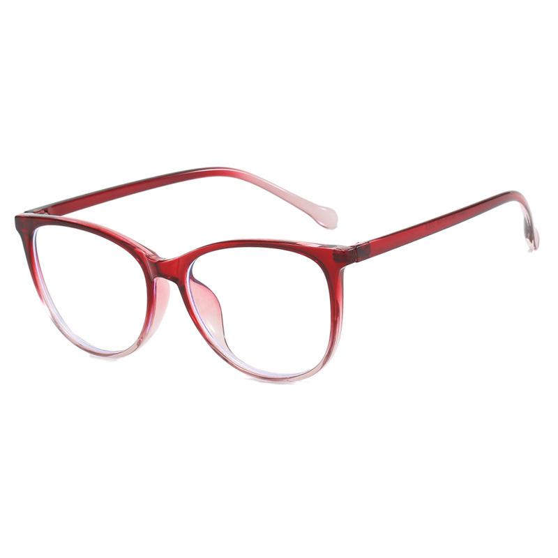 New Vintage Gradient Eyeglasses Anti Blue Light Prescription Transparent Cat Eye Glasses Frame Fashion 0