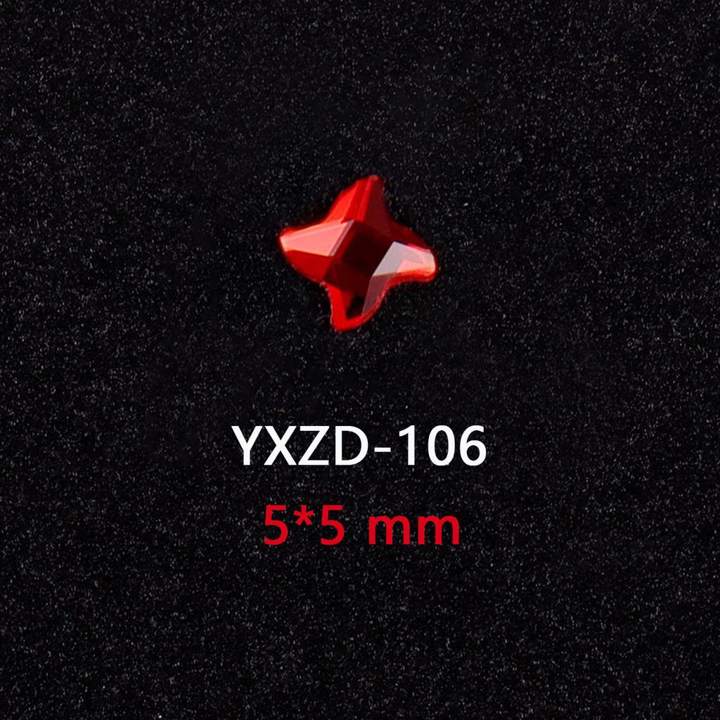 1440 Glas Diamanten mit flachem Boden, Große Rote Spezialgeformte Nagelkunst-Diamanten, DIY Trage-Nagel-Accessoires, Materialien, Spezialgeformte Diamanten