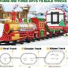 Electric Train Set Toys Around Tree For Kids Christmas Train Set With Sounds Include 4pcs Cars And 10pcs Tracks Trains Toys