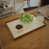 Retro Wooden Storage Trays Kitchen Fruit Tray Simple Living Room Desktop Storage Plate Multifunctional Home Organize Accessories