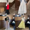 Women High Waist Chiffon Skirt With Cotton Blend Fabric For Casual Summer Wear