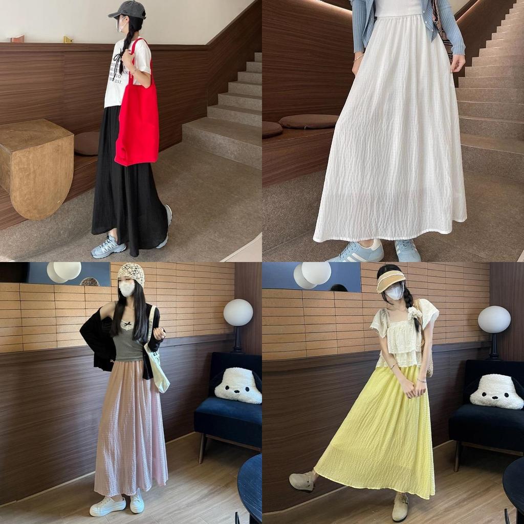 Women High Waist Chiffon Skirt With Cotton Blend Fabric For Casual Summer Wear