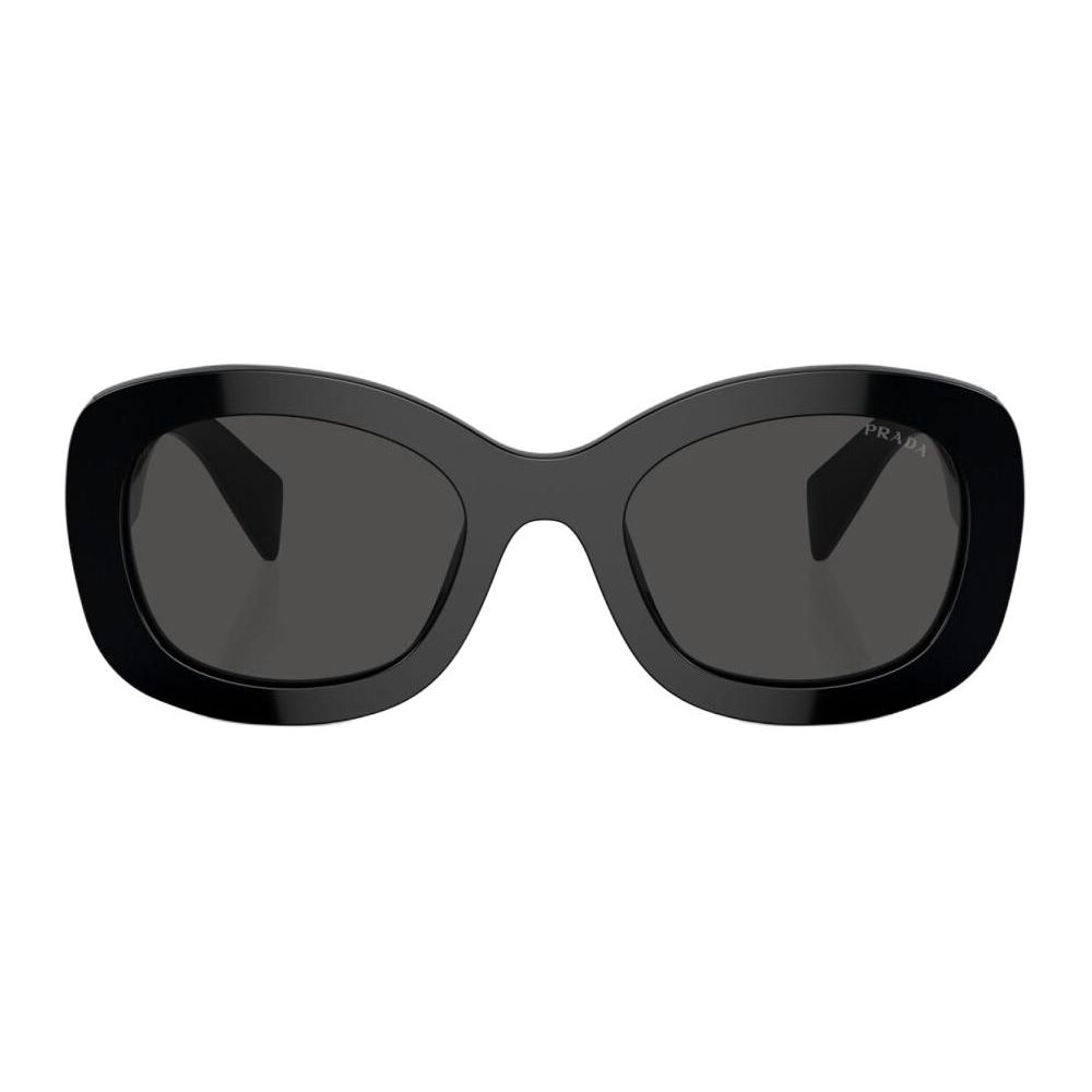 Prada Oval Sunglasses With Logo Acetate Women sunglasses Black PRA13S1AB5S0