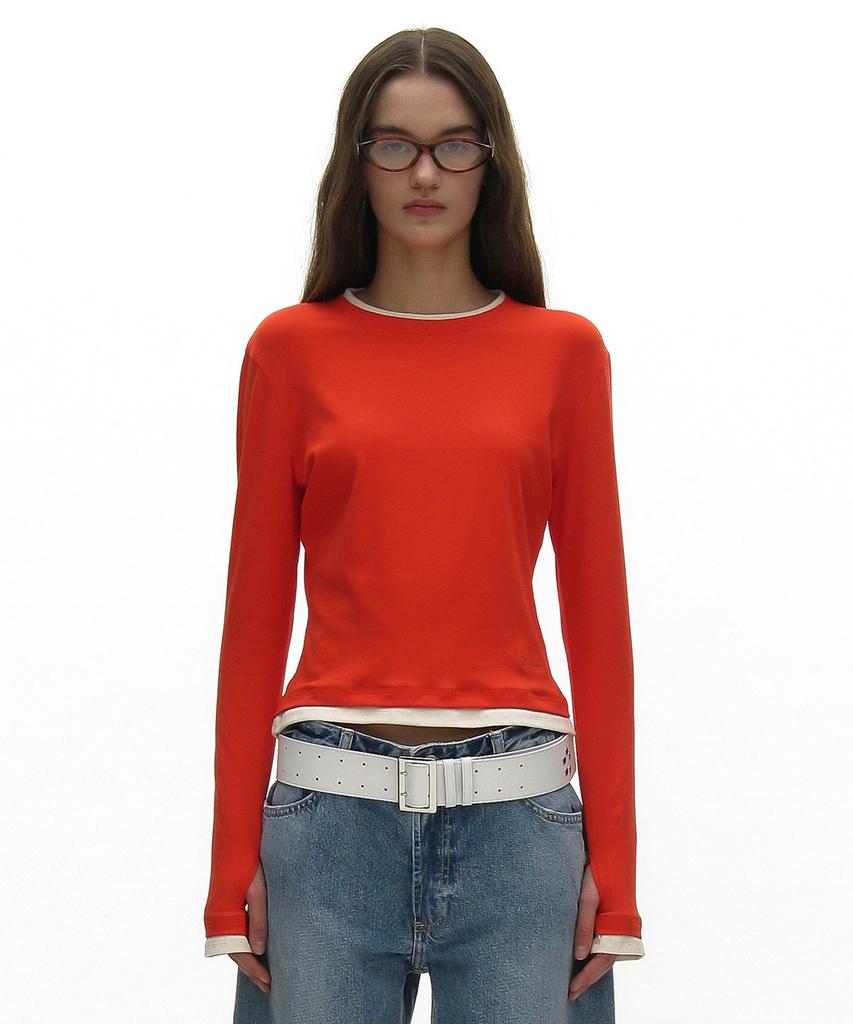 PARTIMENTO WOMEN Pw Double Layered Long Sleeve Tee_12 Colors