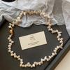 Natural Irregular Baroque Special-shaped Freshwater Pearl Necklace Women's Light Luxury Collarbone Chain Necklace