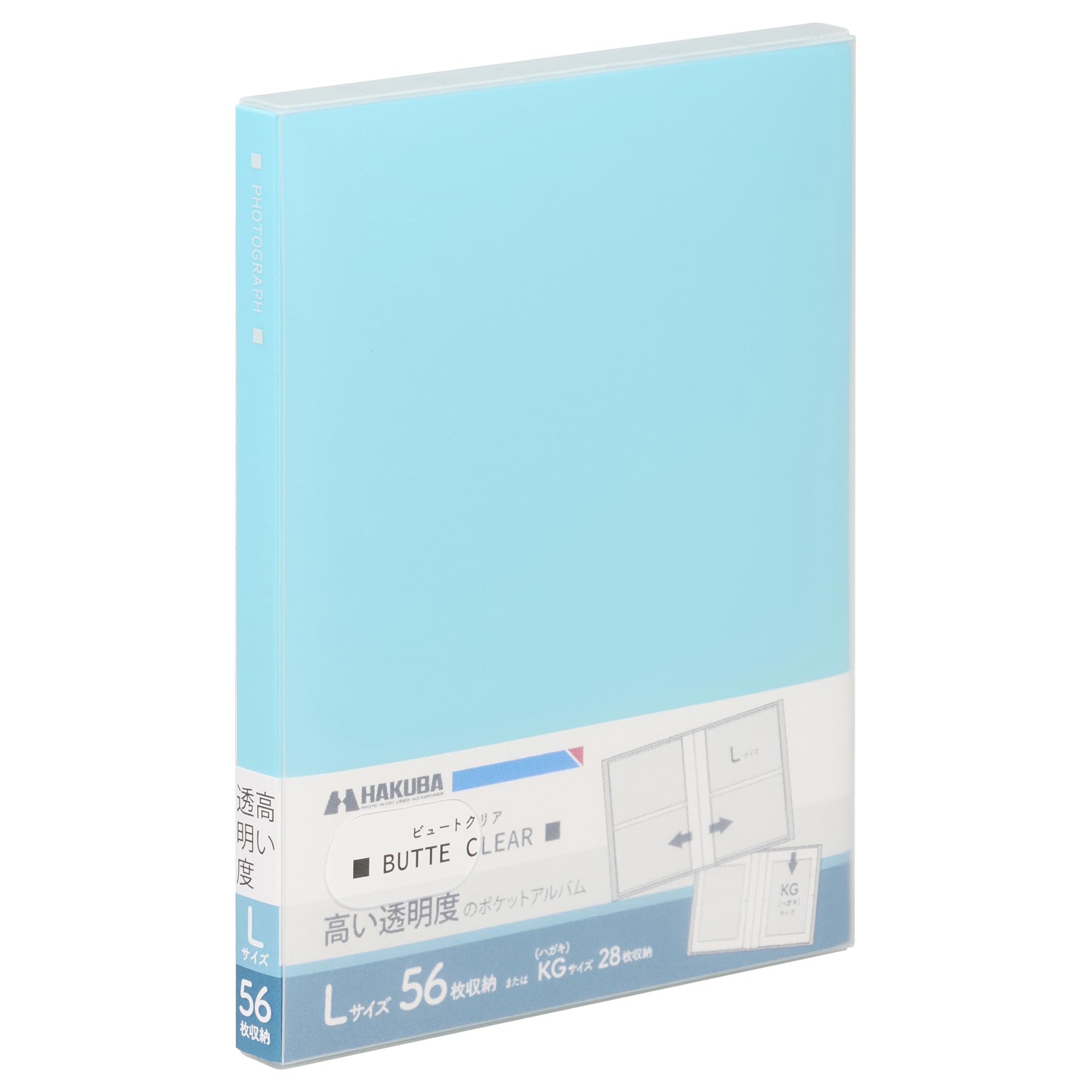 

HAKUBA Beaut Clear 56 Light Фотосумка-кейс для фотографий 4977187536027 Альбом карманного типа, [Размер L, Фотографии, Синий] Хранение, Карманный тип, В комплекте, Альбом,