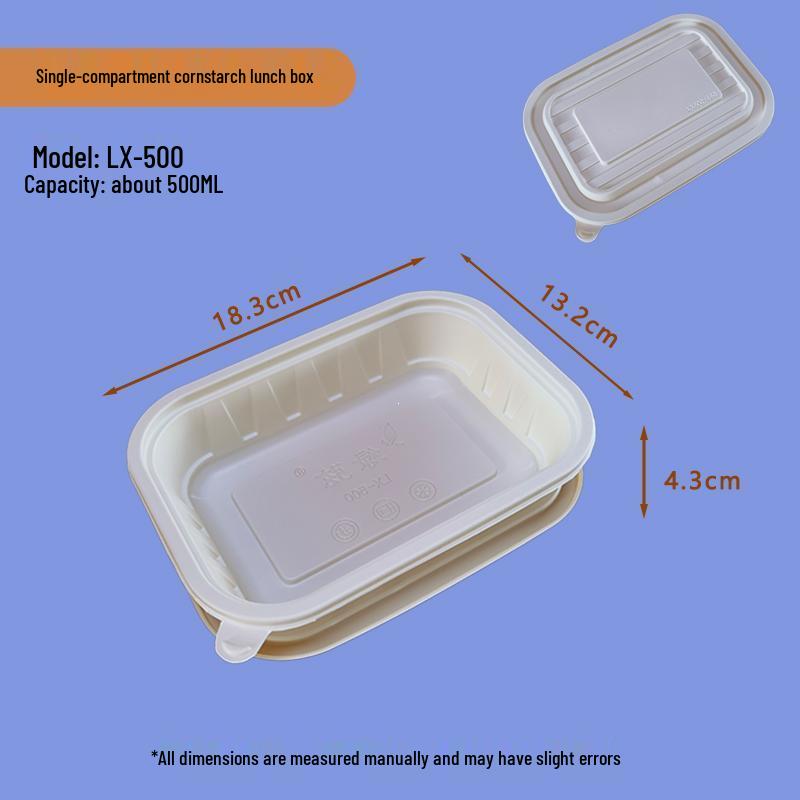 Eco-Friendly Biodegradable Corn Starch Lunch Box with Lid